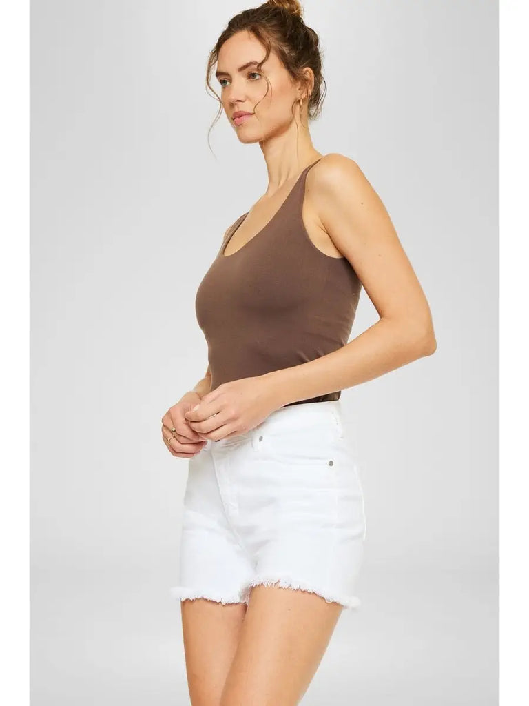 Emma White Denim Shorts