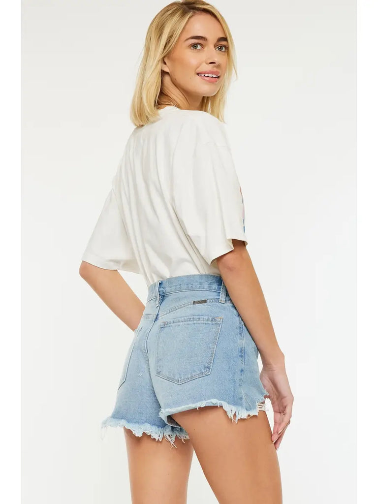 Aylani High Rise Denim Shorts