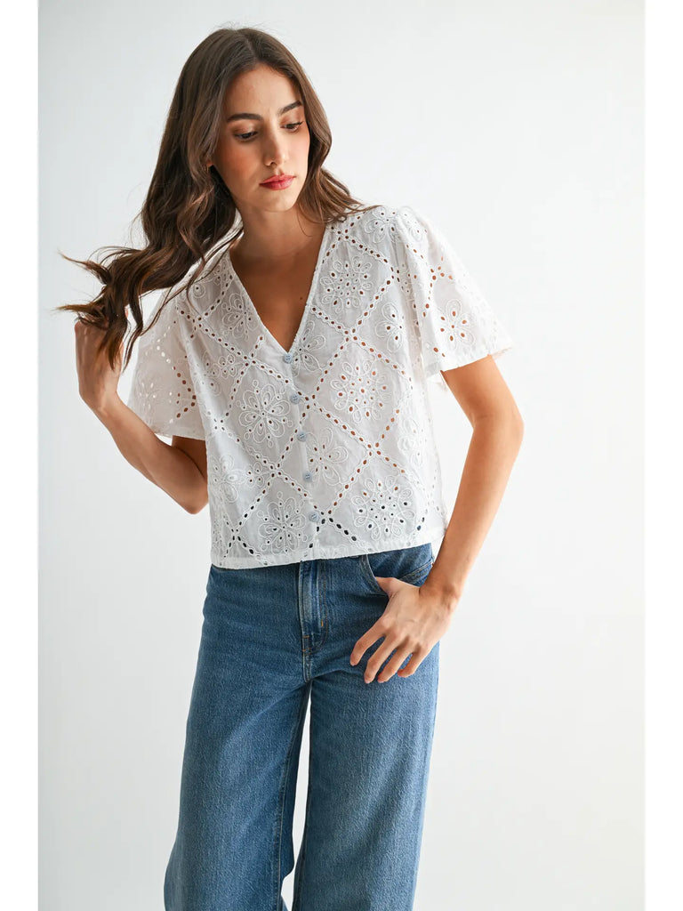 Silvia Short Sleeve Blouse