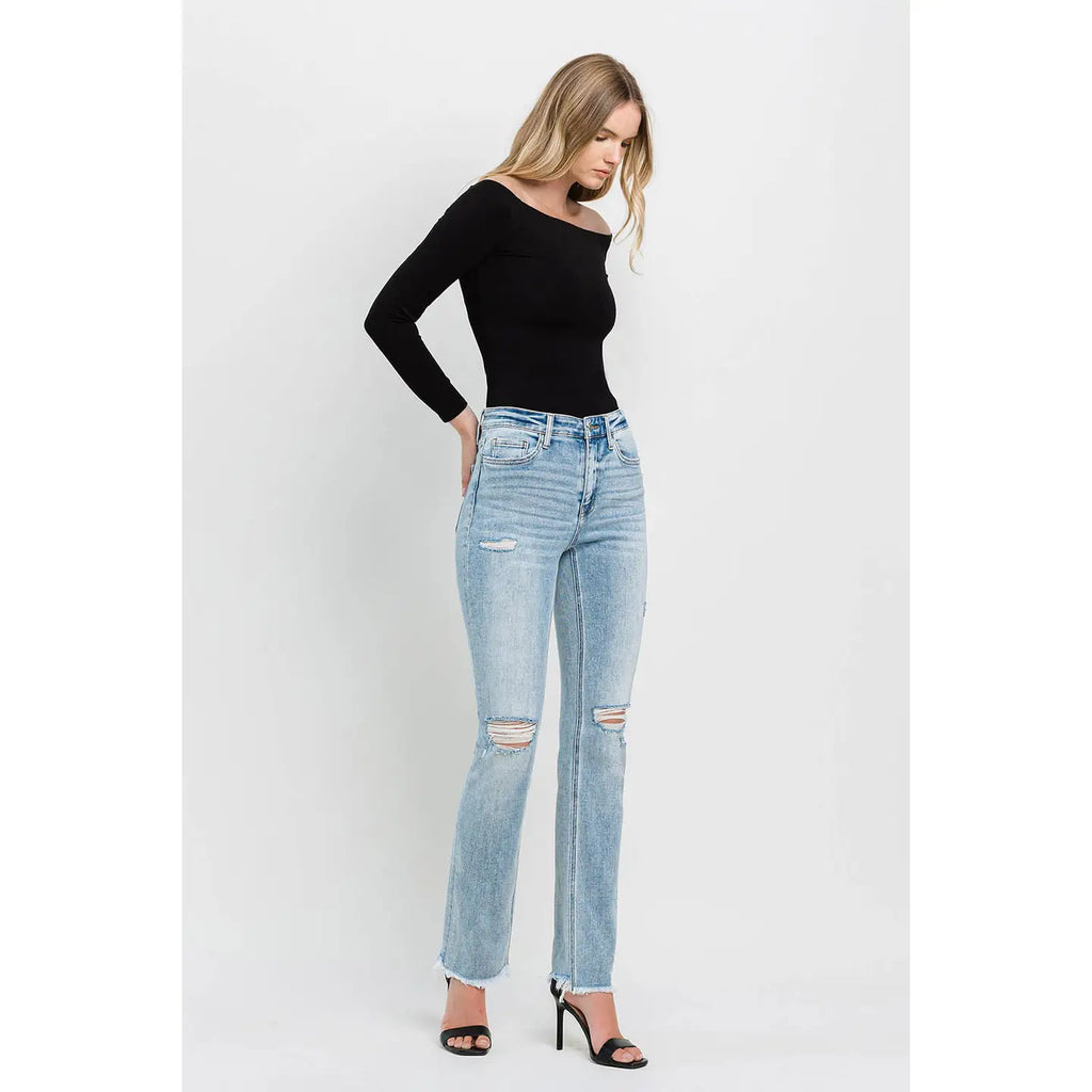 Pamper High Rise Straight Jeans