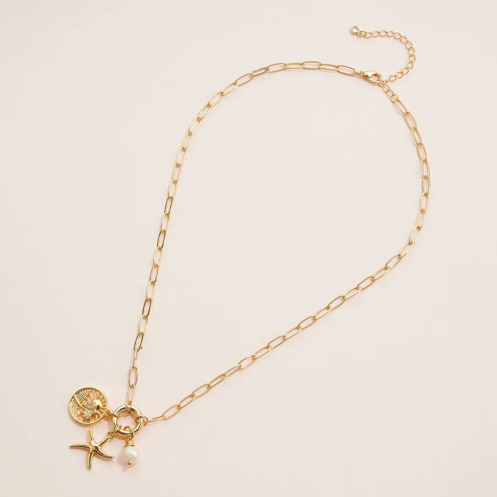 White Gold Charm Necklace
