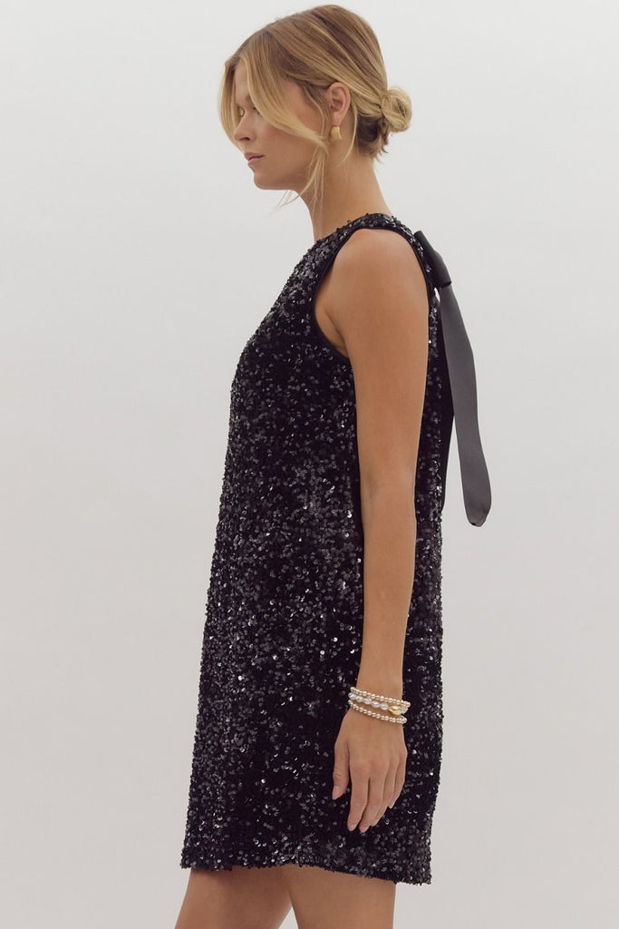 Norah Sequin Bow Dress