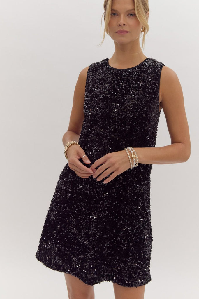Norah Sequin Bow Dress