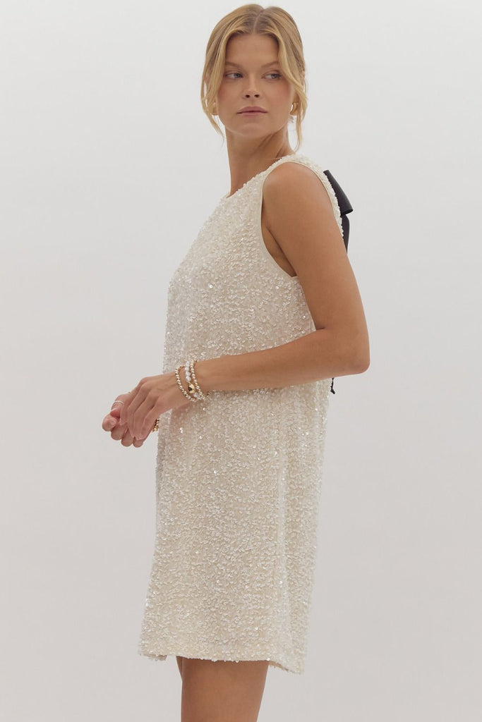 Norah Sequin Bow Dress