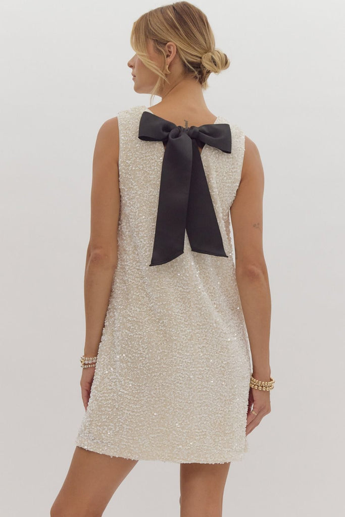 Norah Sequin Bow Dress
