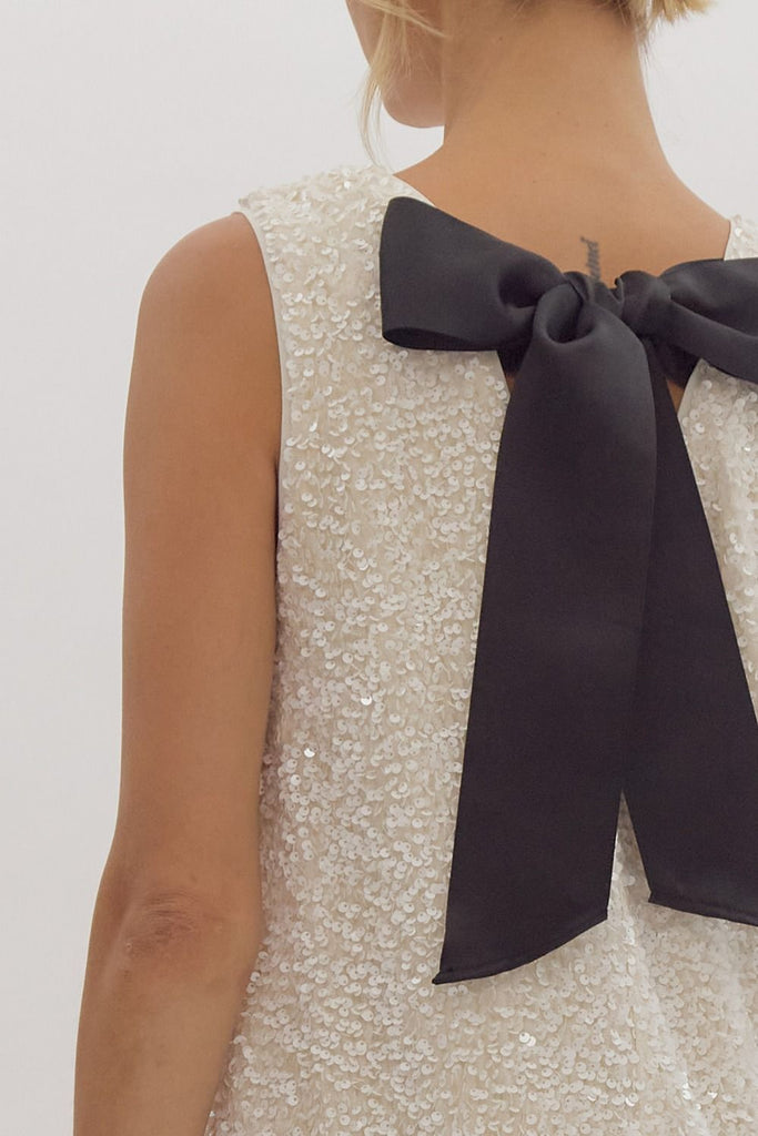 Norah Sequin Bow Dress
