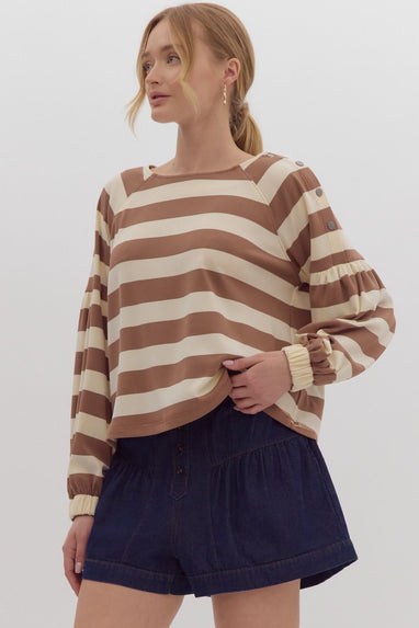 Rusty Striped Top