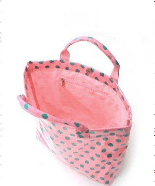 Large Polka Dot Vinyl Tote Bags