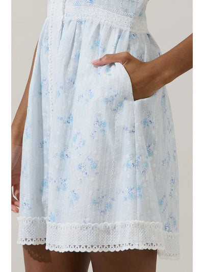 Karen Floral Lace Mini Dress