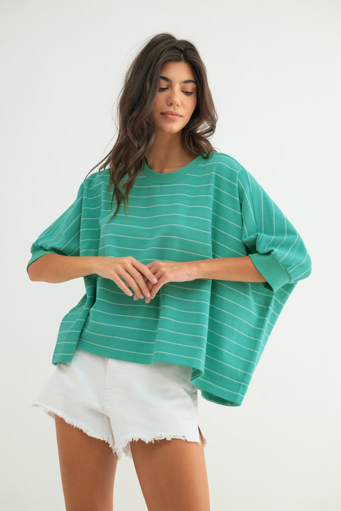 Hannah Striped Dolman Top