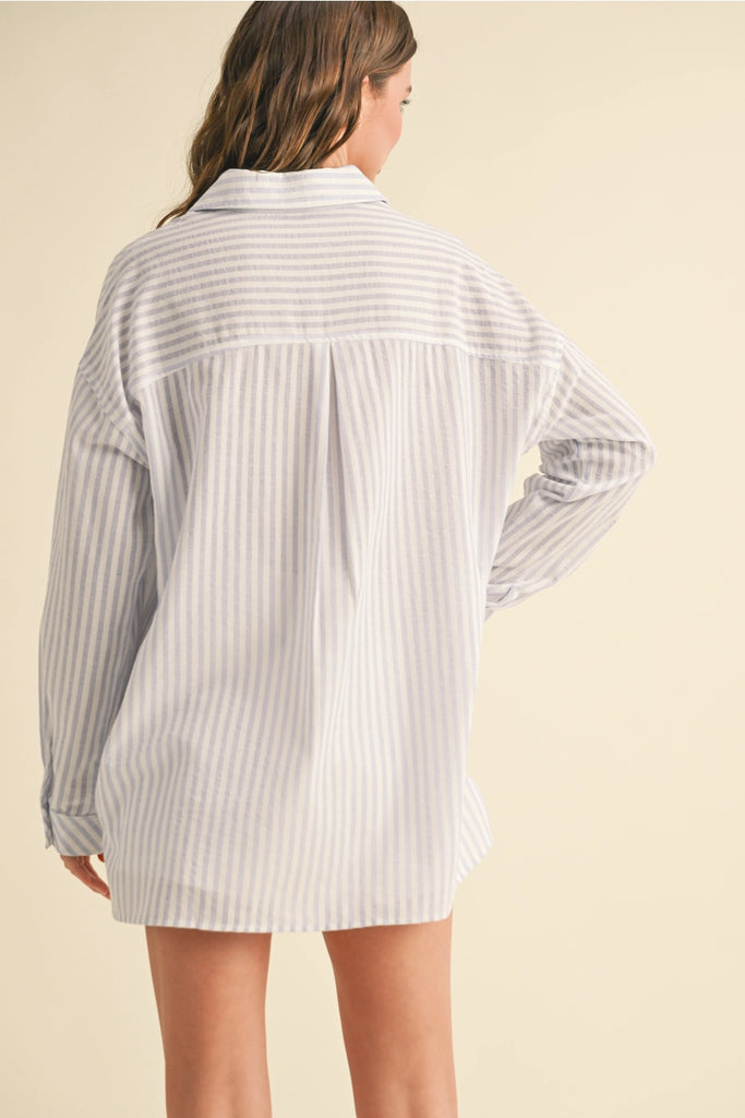 Zara Striped Pattern Button Down Shirts
