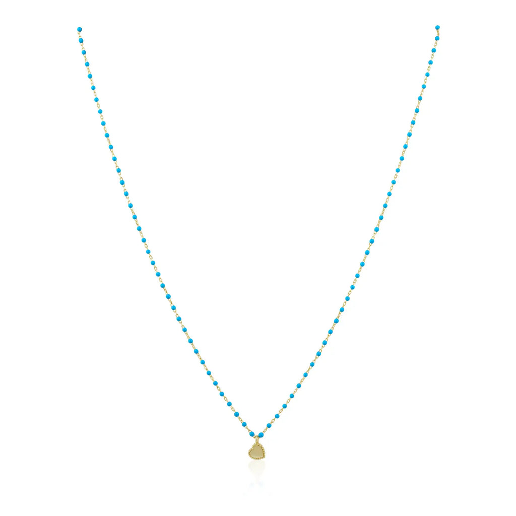 Elsa Mini Heart Necklace Turquoise