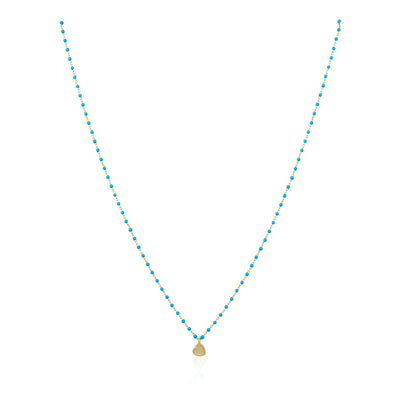 Elsa Mini Heart Necklace Turquoise