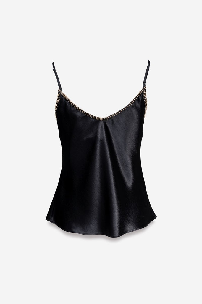 Whipstitch Satin Camisole