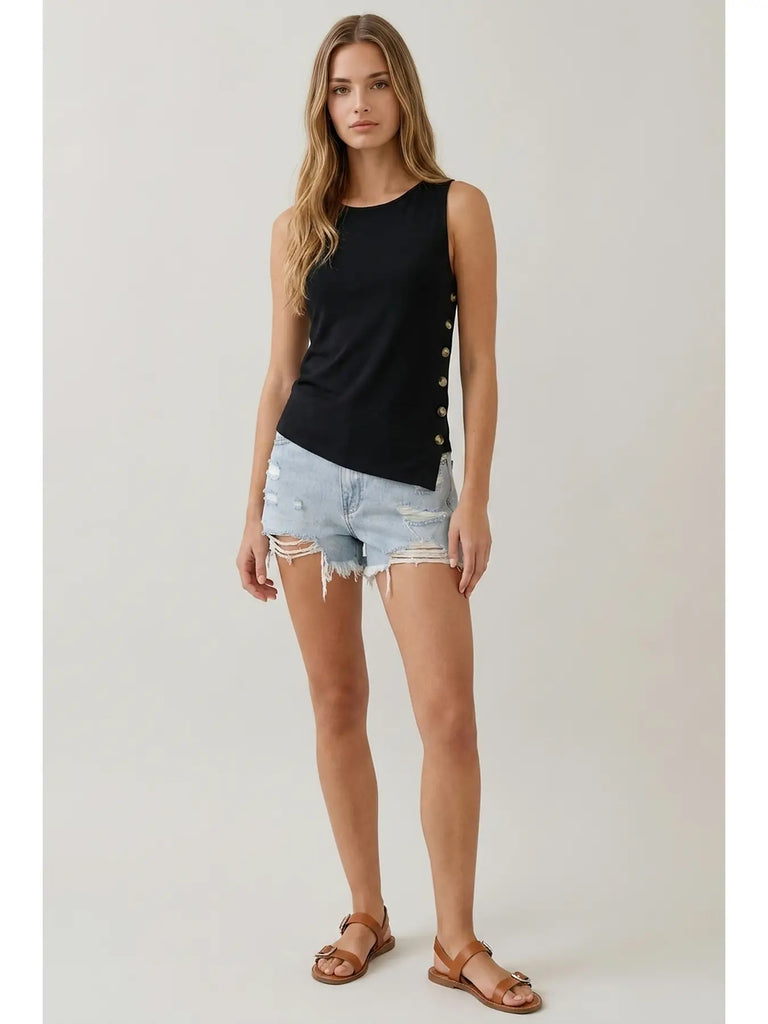 Asymmetrical Boat Neck Tank
