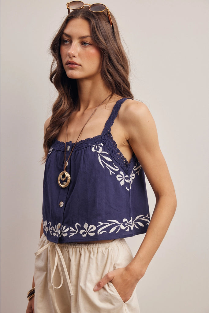 Malone Embroidered Tank