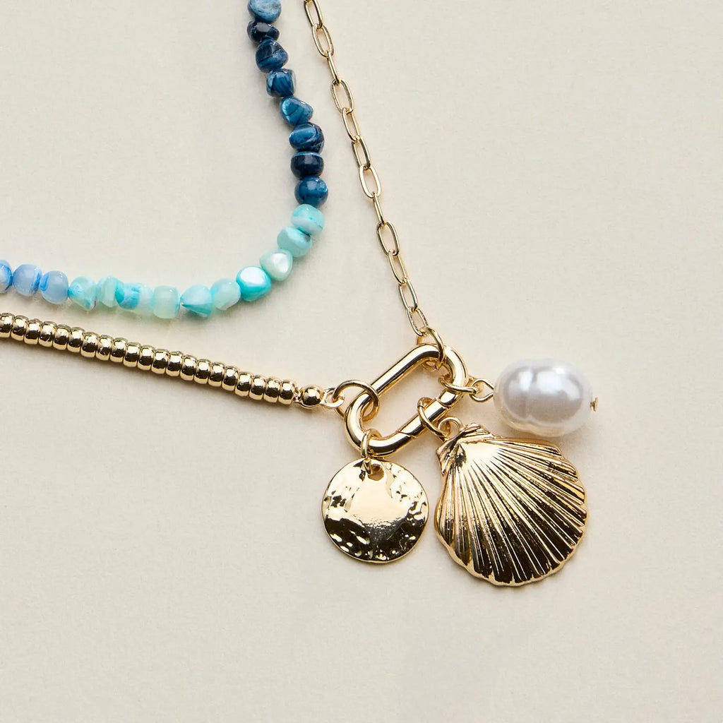 Shell Charms Chain & Beads Necklaces