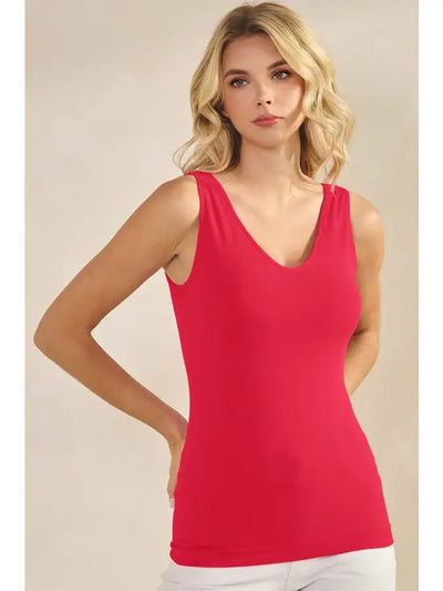 Women's Reversible Seamless Tank with Built-in Bra