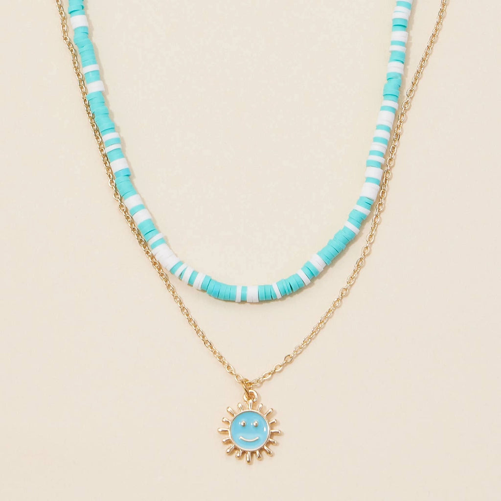 Rubber Beaded Layered Necklace