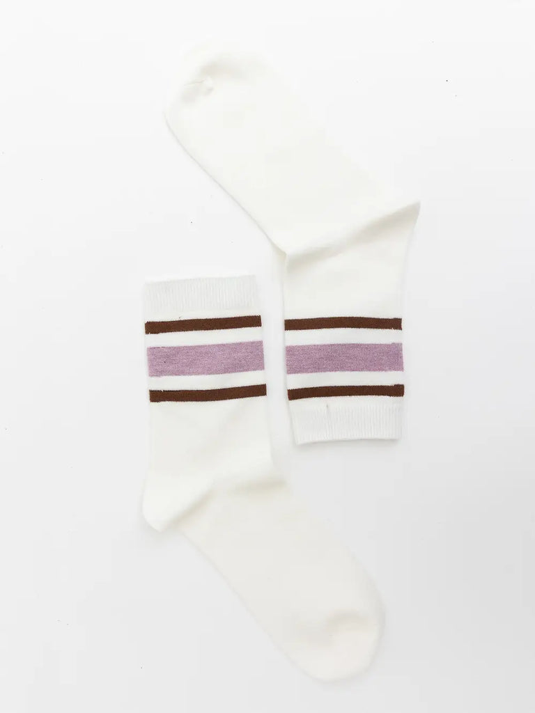 Retro Stripe Style Crew Socks