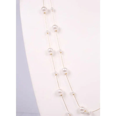 Grifasi Long Pearl Necklace Gold