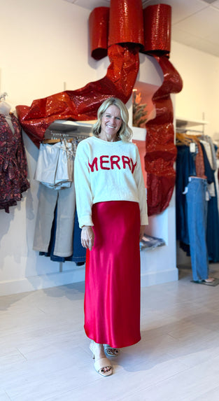 'merry' Fluffy Patch Sweater