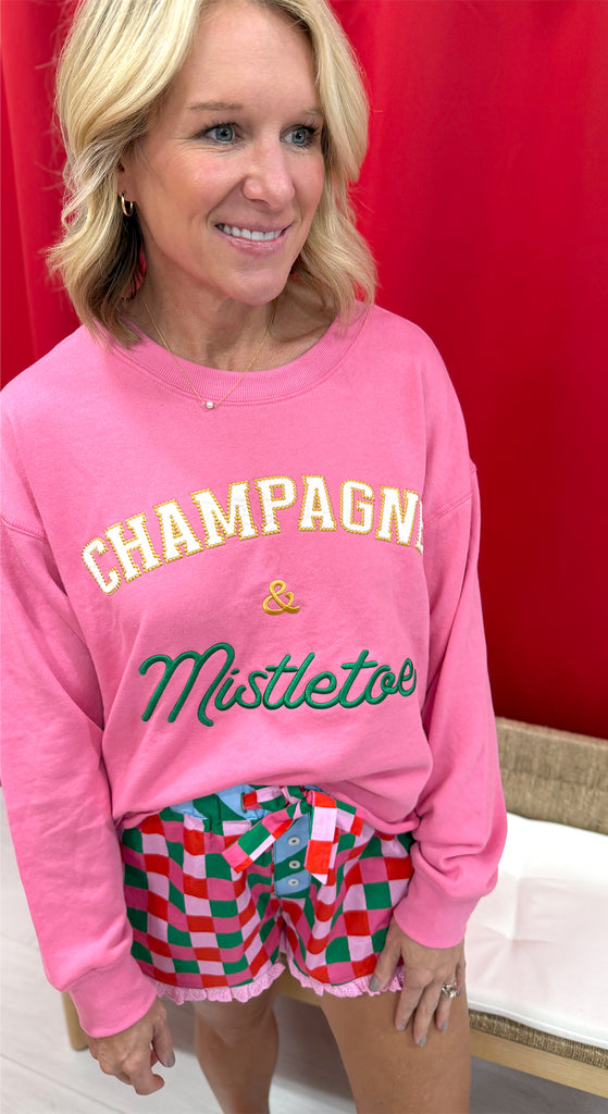Champagne & Mistletoe Lounge Sweatshirt