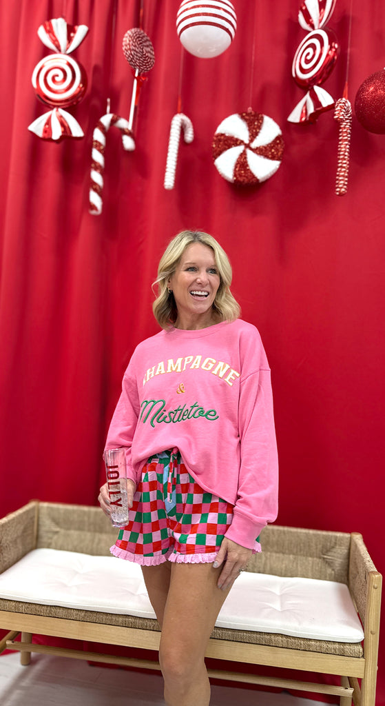 Champagne & Mistletoe Lounge Sweatshirt