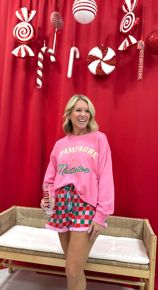 Champagne & Mistletoe Lounge Sweatshirt