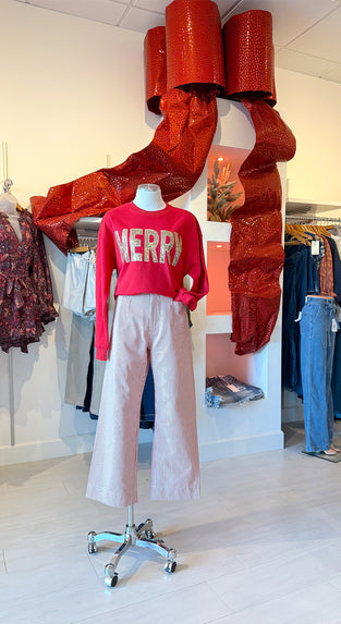 'merry' Sequin Sweatshirt