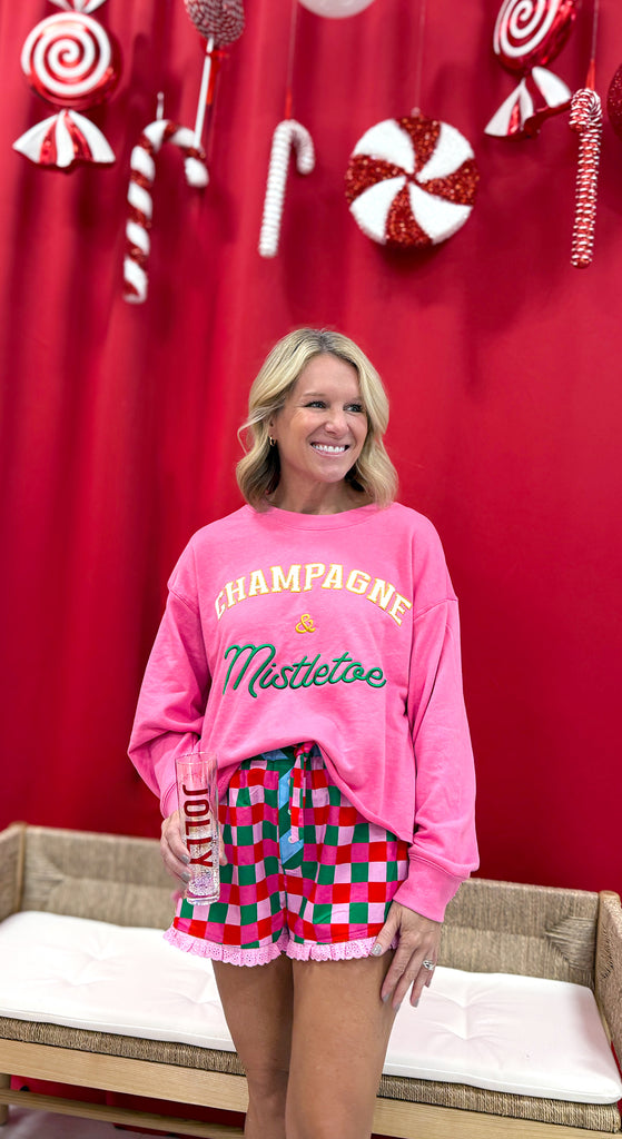 Champagne & Mistletoe Lounge Sweatshirt