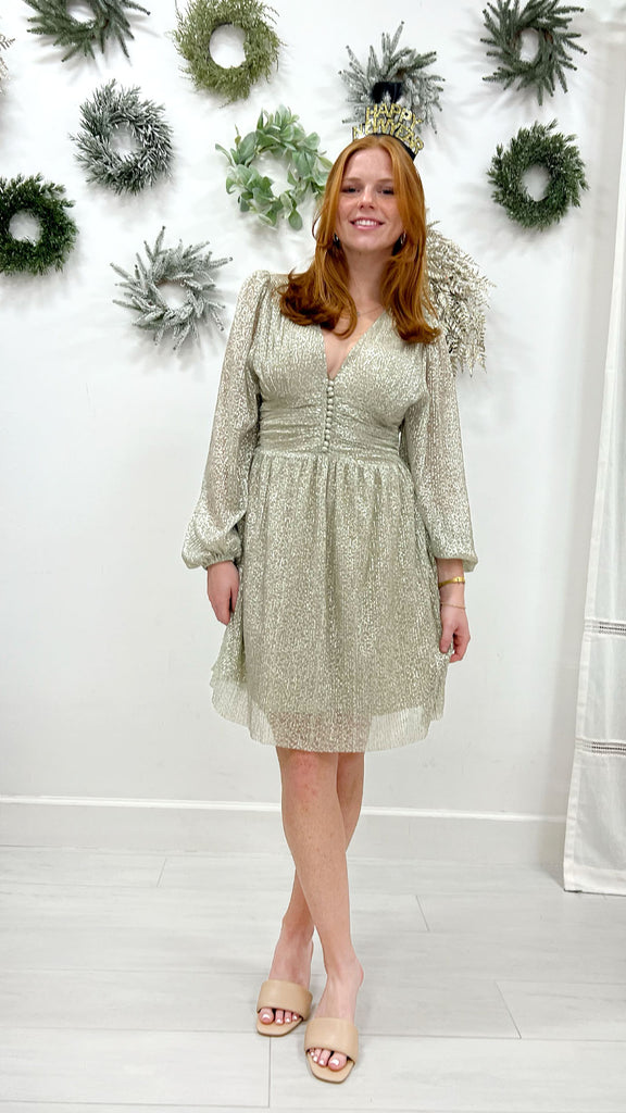 Everglow Ruched Empire Mini Dress