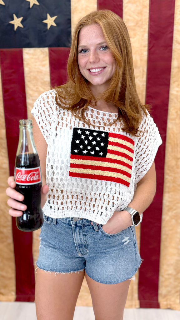 Fourth Of July America Flag Sweater