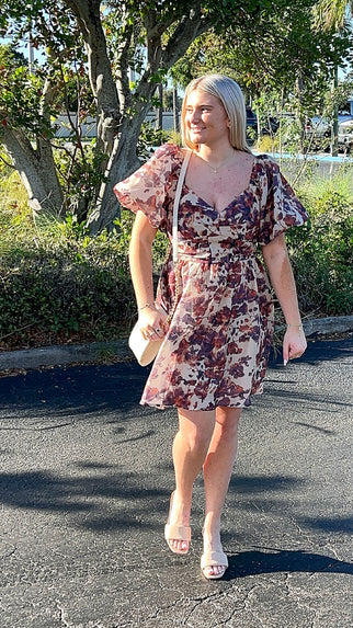 Fall Floral Dress