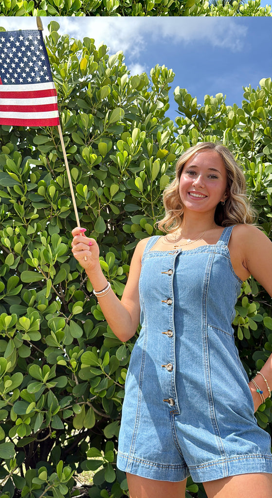 Delta Dawn Denim Romper