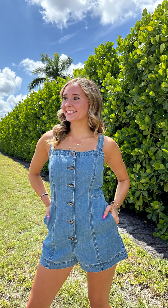 Delta Dawn Denim Romper