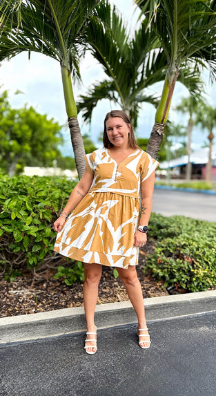 Hazel Abstract Jolene Trapeze Mini Dress