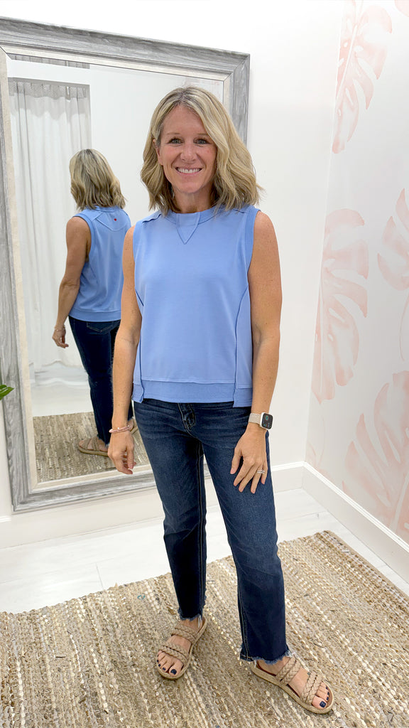 Robbie Sleeveless Luxeknit Cropped Top