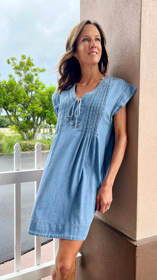 Lacey Denim Dress