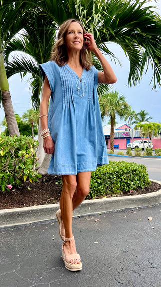 Lacey Denim Dress