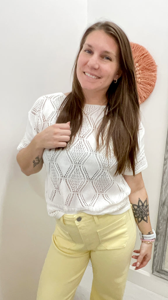 Yara Pointelle Sweater