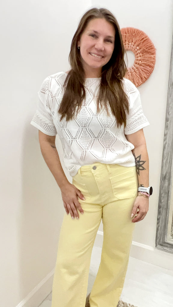 Yara Pointelle Sweater