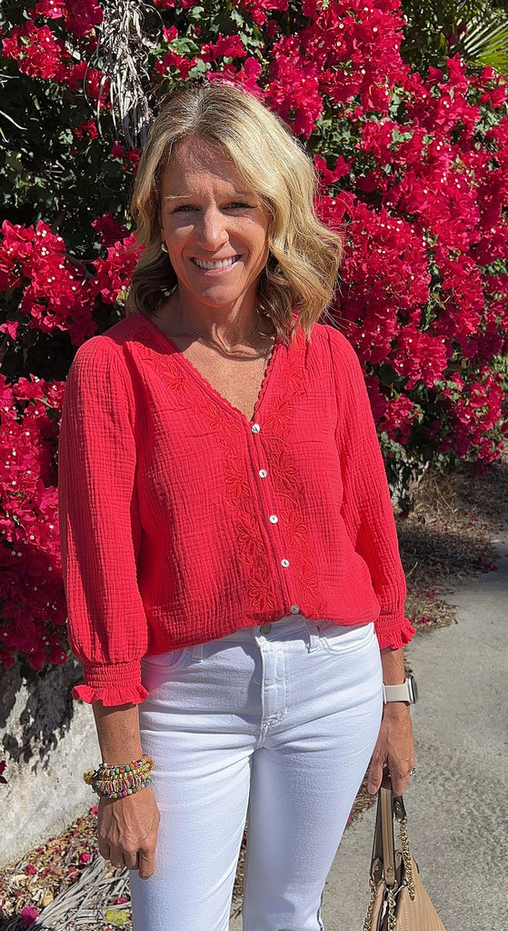 Louise Embroidered Top