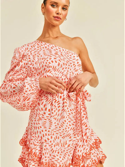 Tamara Printed One Shoulder Spring Dress