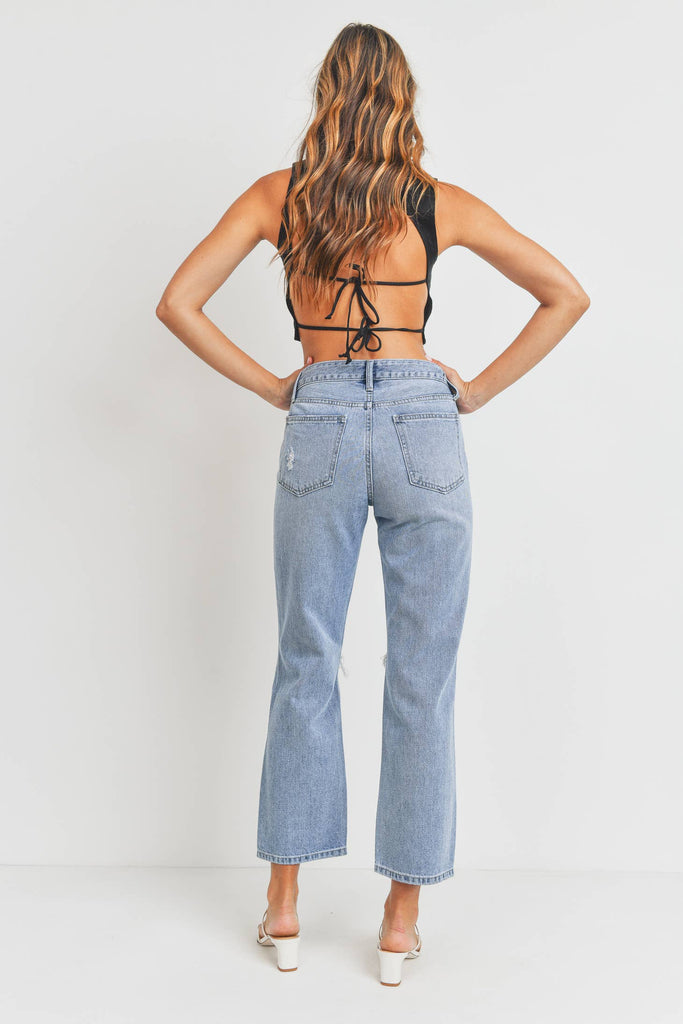 Ojai Cropped Distressed Straight