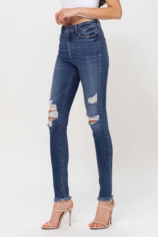 LaGrange High Rise Frayed Hem Skinny