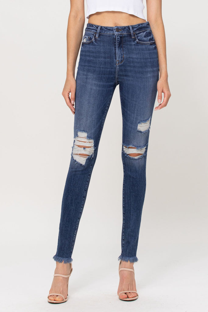 LaGrange High Rise Frayed Hem Skinny
