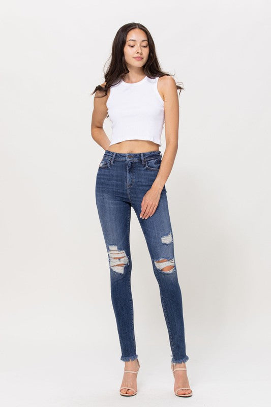 LaGrange High Rise Frayed Hem Skinny