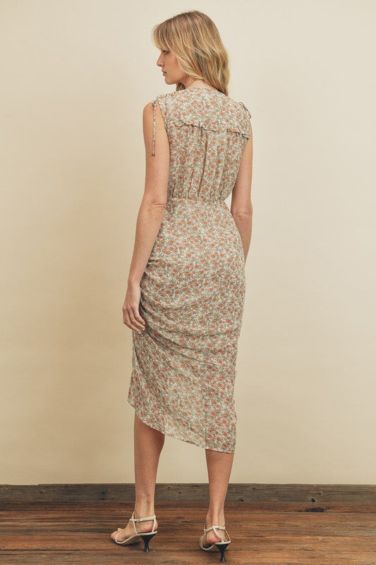 Just In Time Ruched Midi Dress
