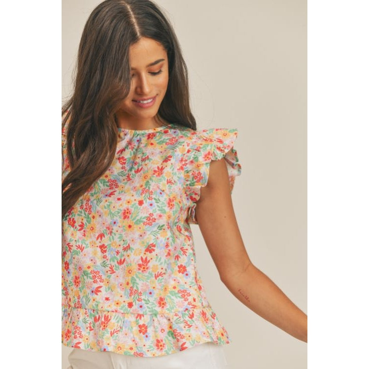 Chica Ruffle Top: Multi